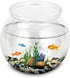 Mini Fish Classic Drum - Transparent Plastic Round Bowl Aquarium for 360° View Centerpiece