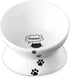 Y YHY Raised Cat Food Bowls, Anti Vomiting Tilted Elevated Ceramic Bowl for Flat Faced Cats, Small Dogs, Dishwasher Safe