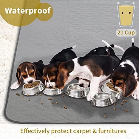 Washable Puppy Dog Pee Pad, 34" X 52" Waterproof Whelping Training Pet Mat for Dogs and Cats
