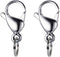 IVIA Dog Tag Clips / 316 Stainless Steel Lobster Buckle with Rings for Cat & Dog Collars (2 Pack Silver)