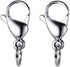 IVIA Dog Tag Clips / 316 Stainless Steel Lobster Buckle with Rings for Cat & Dog Collars (2 Pack Silver)