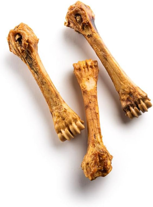 Jack&Pup Roasted Meaty Beef Shin Bone Dog Treats – 8-11” Long Lasting All Natural Gourmet & Healthy Dog Bone Treat Chews – Savory Smoked Beef Flavor (3 Pack)