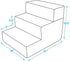 Best Pet Supplies Foldable Foam Pet Steps for Small Dogs & Cats, Portable Ramp for Couch, Non-Slip Support, Gray