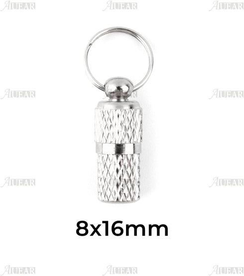 AUEAR Pet ID Tags, Stainless Steel Personalized Name Address Cell Phone Number Anti-Lost (10 Pack)