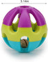 Hypeety Pet Parrot Toy - Colorful Plastic Birds Ball with Bell for Budgie, Cockatoo, Rabbit, Cat (1PC Color Random)