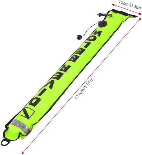 Vbestlife. 6FT Inflatable Tube Sausage Submersible Scuba Diver SMB Surface Safety Signal Buoy Marker Buoy Accessory