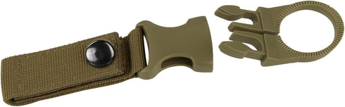 IronSeals Nylon Tactical Outdoor Gear Clip Band, Carabiner Water Bottle Buckle Hook Holder for Hiking