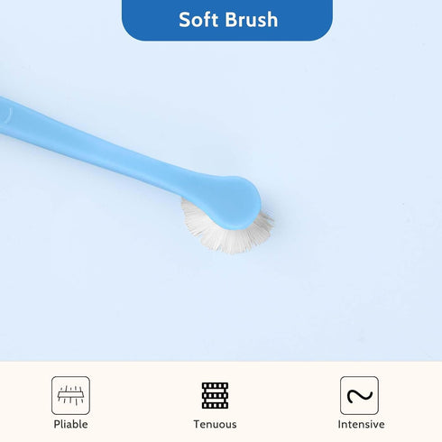salbsever 2 Pack Dog and Cat Toothbrush Kit - Mini Head Soft Brush for Deep Clean - Suitable for Puppy, Kitten, Small