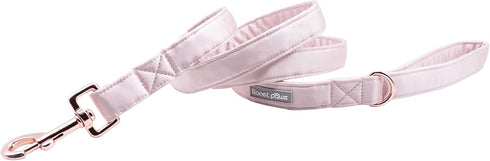 Lionet Paws Dog Leash - Silk Pink Leash for Small Medium Large Dogs, Matching Collar for Girl and Boy