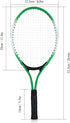 N/H Set of 2 Teenager's Tennis Rackets with Free Ball for Training, Carbon Fiber Top Steel Material Tennis String