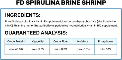 1.76-Ounce Hikari Bio-Pure Freeze Dried Spirulina Brine Shrimp Cubes for Pets