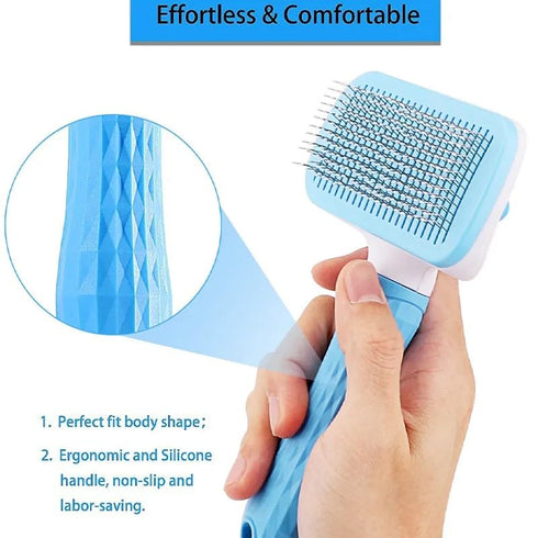 Cat Grooming Brush, Pet Hair Brush, Dog Slicker Brushes for Grooming, Gently Removes Loose Undercoat, Brush for Pet