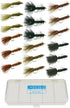 Terrestrial Dry Fly Fishing Kit - Fishing Gear with Fly Box & 12 Dry Flies for Trout