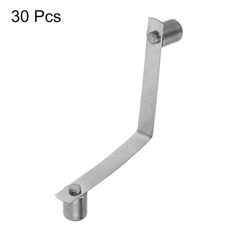 HARFINGTON 30pcs Double Button Kayak Paddle Snap Spring Clip, 65Mn Spring Steel V-Shaped Solid Lift Clips