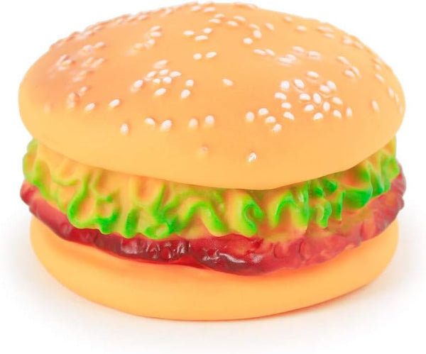NTRR Bite-Resistant Squeaky Chewing Dog Toys, Hamburger Pet Toys for Golden Retrievers and More