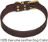 QRDA leather dog collar brown dog training collar heavy duty premium leather dog collar dog collars for medium/large dogs