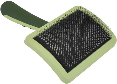 Coastal Dog Slicker Brush - Green Grooming & Shedding Brush for All Hair Types, 6.75'' x 4.25''