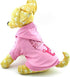SMALLLEE_LUCKY_STORE Pink Hoodie Christmas T-Shirt for Small Dogs, Spoiled Princess Costume - XS