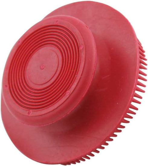 Paw Brothers Soft Rubber Curry Brush for Dogs, Gentle Bristles for Grooming, Red, 2.8 Inch, Reducing Shedding
