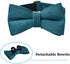 Dog Collar with Bow Tie,Adjustable Velvet Pet Collar for Dogs with Metal Buckle and Stylish Detachable Bow Tie for Small Medium or Large Boy and Girl Dogs and Cats, Neck 10.6-16.1 Inches