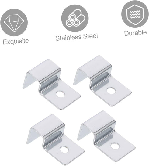 4pcs Support Frame Fish Tank Bracket, Lid Holder Clip for Aquariums, Glass Cover Clip, Stainless Steel Equipment