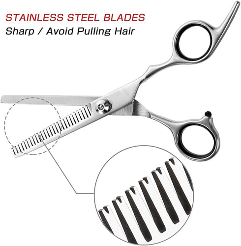 Chibuy Dog Grooming Scissors - 4CR Stainless Steel Thinning Shears for Dogs and Cats, 6.7" Heavy-duty