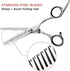Chibuy Dog Grooming Scissors - 4CR Stainless Steel Thinning Shears for Dogs and Cats, 6.7" Heavy-duty