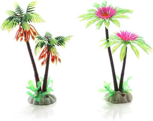1Pc Mini Coconut Palm Tree, Artificial Water Weeds Ornament for Fish Tank Decor and Aquarium Decoration
