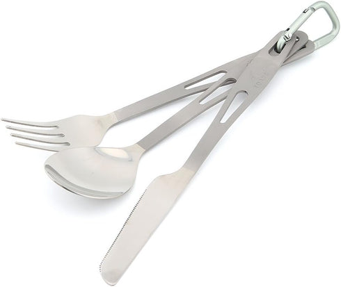 TOAKS Titanium 3-Piece Cutlery Set for Outdoor Use