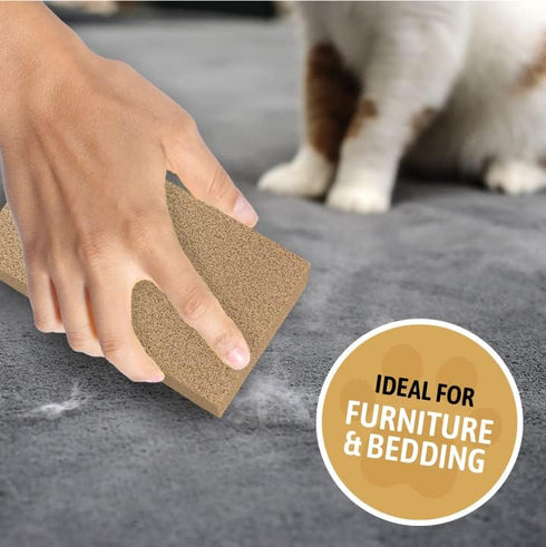 Pet Sponge Hair Lifter 3 Pack, Remove Dog and Cat Hair from Furniture, Carpet, Bedding, Clothing - All Natural Latex