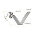 HARFINGTON 12pcs Single Button Kayak Paddle Snap Spring Clip, 55x12mm, 65Mn Spring Steel V-Shaped Hollow Lift Clips for