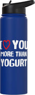 I heart You More than yogurt Thanksgiving I love You more than yogurt Shirt Funny Women Christmas Stainless Steel