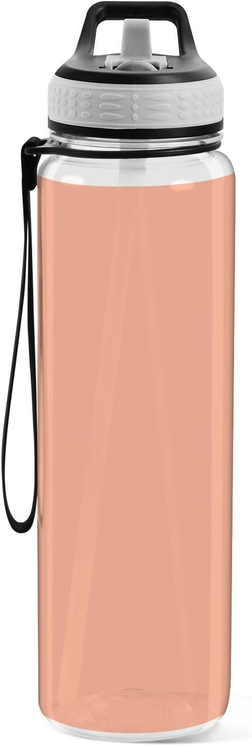 32 Oz ODAWA Water Bottles Light Salmon Drinking Water Bottle with Wide Mouth Water Bottles