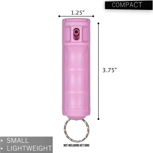 Police Magnum Keychain Pepper Spray 1 Pack 1/2oz - Maximum Heat Strength OC with Dye, Compact Case Holder