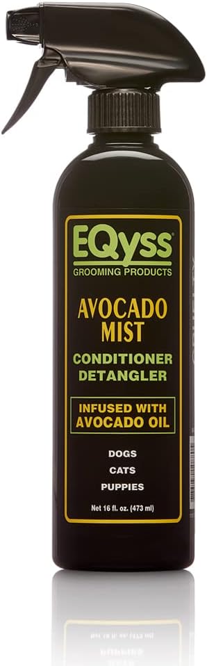 EQyss Avocado Mist Pet Spray Conditioner - Weightless Leave-in Spray for Dogs, Cats, Reduces Shedding, USA Made