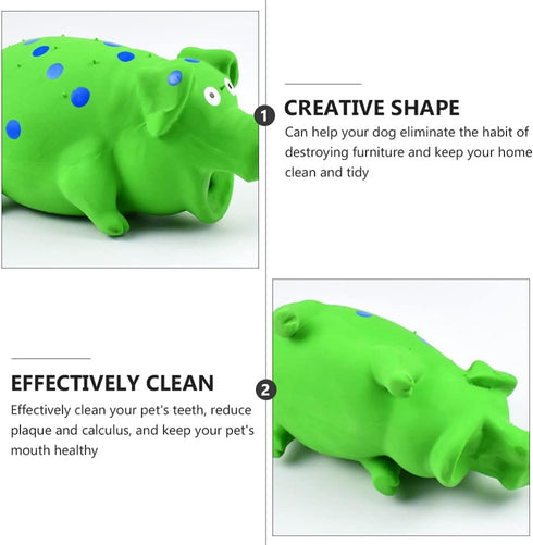 balacoo Squeaky Pig Dog Toys - Latex Grunting Pig Sound Play Toy for Puppy Chew and Training