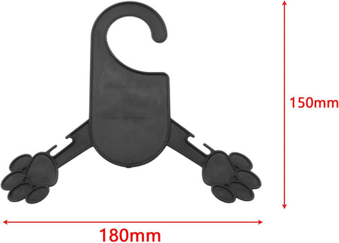 Pet Clothes Hanger RLECS 10pcs 6x7 Black Plastic Dog Puppy Cat Kitten Small Pet Clothes Clothing Hangers by RLECS