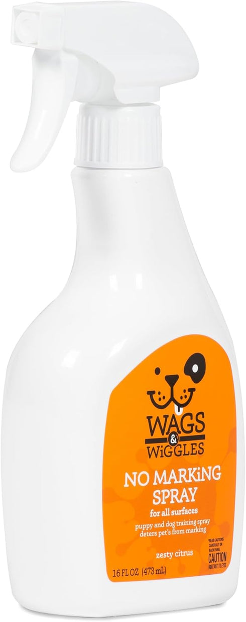 Wags & Wiggles No Marking Deterrent Training Spray for Dogs - Indoor Dog Pee Repellent & Behavior Aid, Anti Pee & Urine Deterrent, No More Marking, Ideal for Potty Training