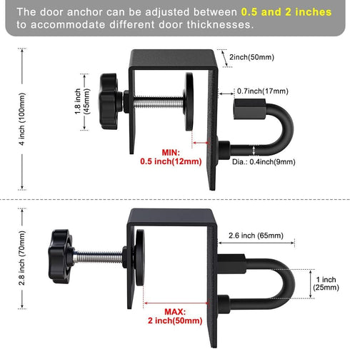 Heavy Duty Door Anchor for Resistance Bands, Workout Door Mount for Body Weight Straps and Exercise