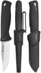 Ganzo G807-BK Fixed Blade Knife, 9CR14 Stainless Steel Blade, Black, Ergonomic Anti-Slip Handle, with Scabbard