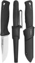 Ganzo G807-BK Fixed Blade Knife, 9CR14 Stainless Steel Blade, Black, Ergonomic Anti-Slip Handle, with Scabbard
