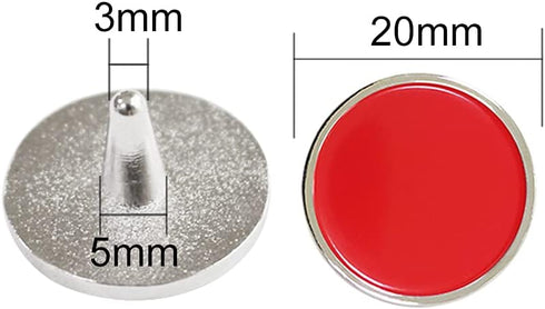 Golf Ball Markers Ball Position Marker - 3 pcs a Pack Zinc Alloy Material (White, Red, Black Multi-Colors)