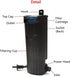 Internal Aquarium Filter, Waterfall Flow Pump with 2 Filter Sponges for Small Fish Tank, Turtle Tank, Shrimp, Frog