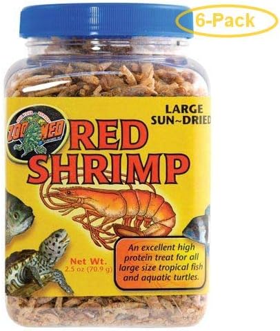 Zoo Med Large Sun-Dried Red Shrimp 2.5 oz - Pack of 6