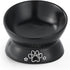 Elevated Cat Food Bowl, 5 Oz Ceramic Raised and Tilted Water Bowl, Anti Vomiting and Protect Pets' Spines Dishes for