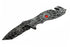 SZCO Supplies 8” Black Spider Web Assisted Open EDC Rescue Folding Knife