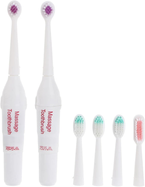2pcs Electric Toothbrush for Pets Lightweight and Portable and Gums Cleaning for