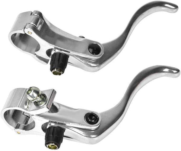 ZJchao Bike Brake Lever, 1Pair 24mm Aluminum Alloy Handlebars Bar Handle, Mountain Cycling Accessory