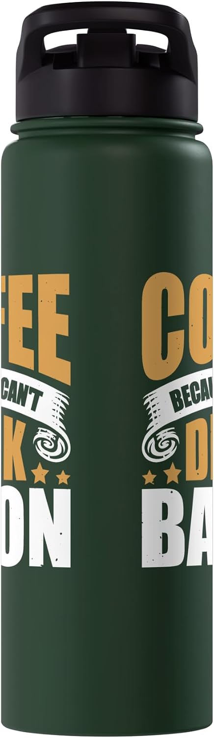 Bacon Coffee Breakfast Caffeine Coffee Because You Can't Drink Bacon Stainless Steel Insulated Water Bottle
