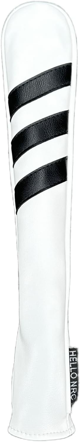 Golf Alignment Stick Cover - Chilxe White Synthetic Leather Headcover for Alignment Stick, Basic Golf Accessories